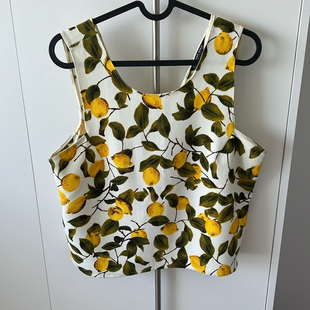 Zara basic size M lemon tank top, excellent used condition